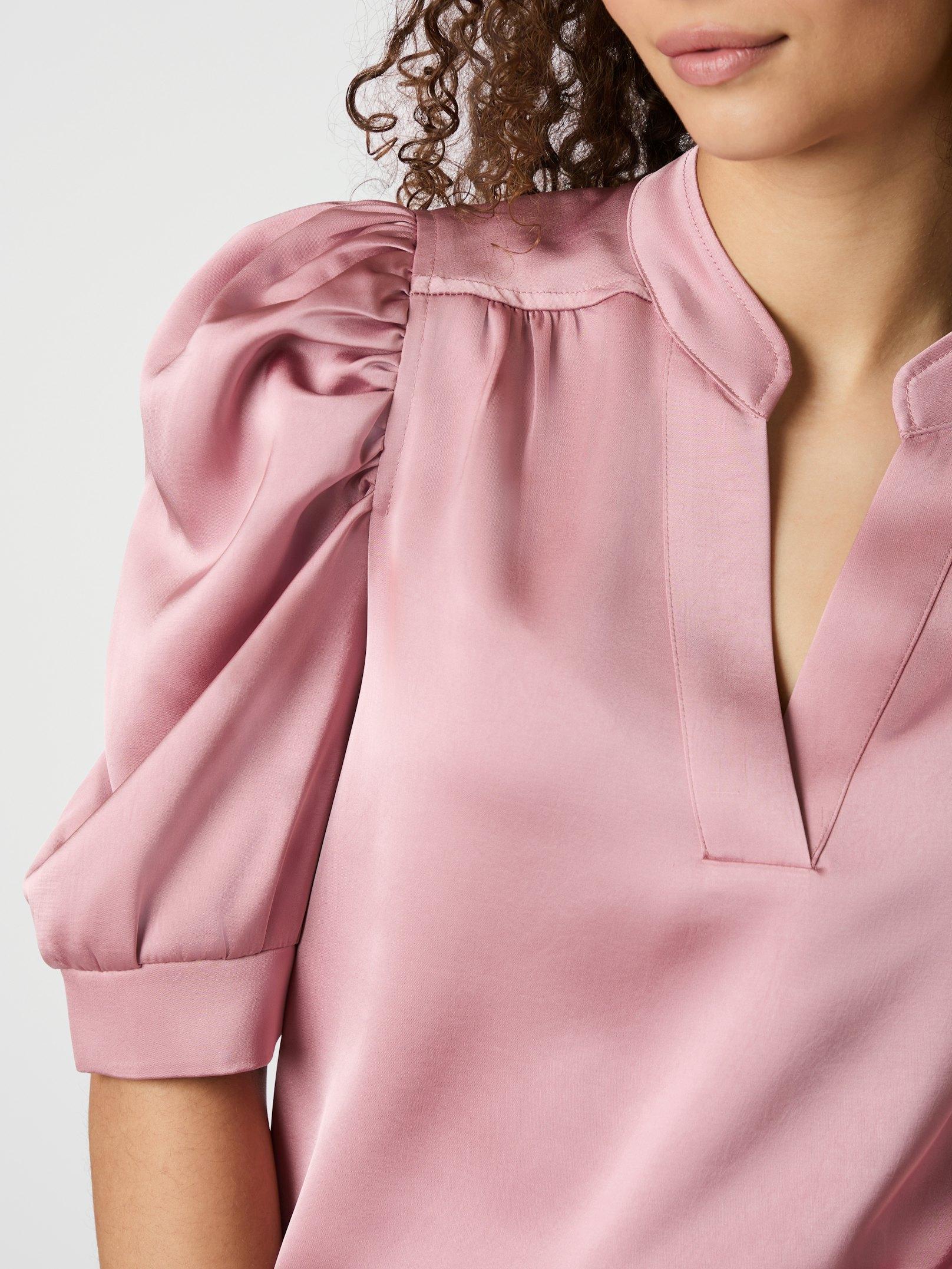 Roella Heavy Sateen Blouse Evening Rose  - 6