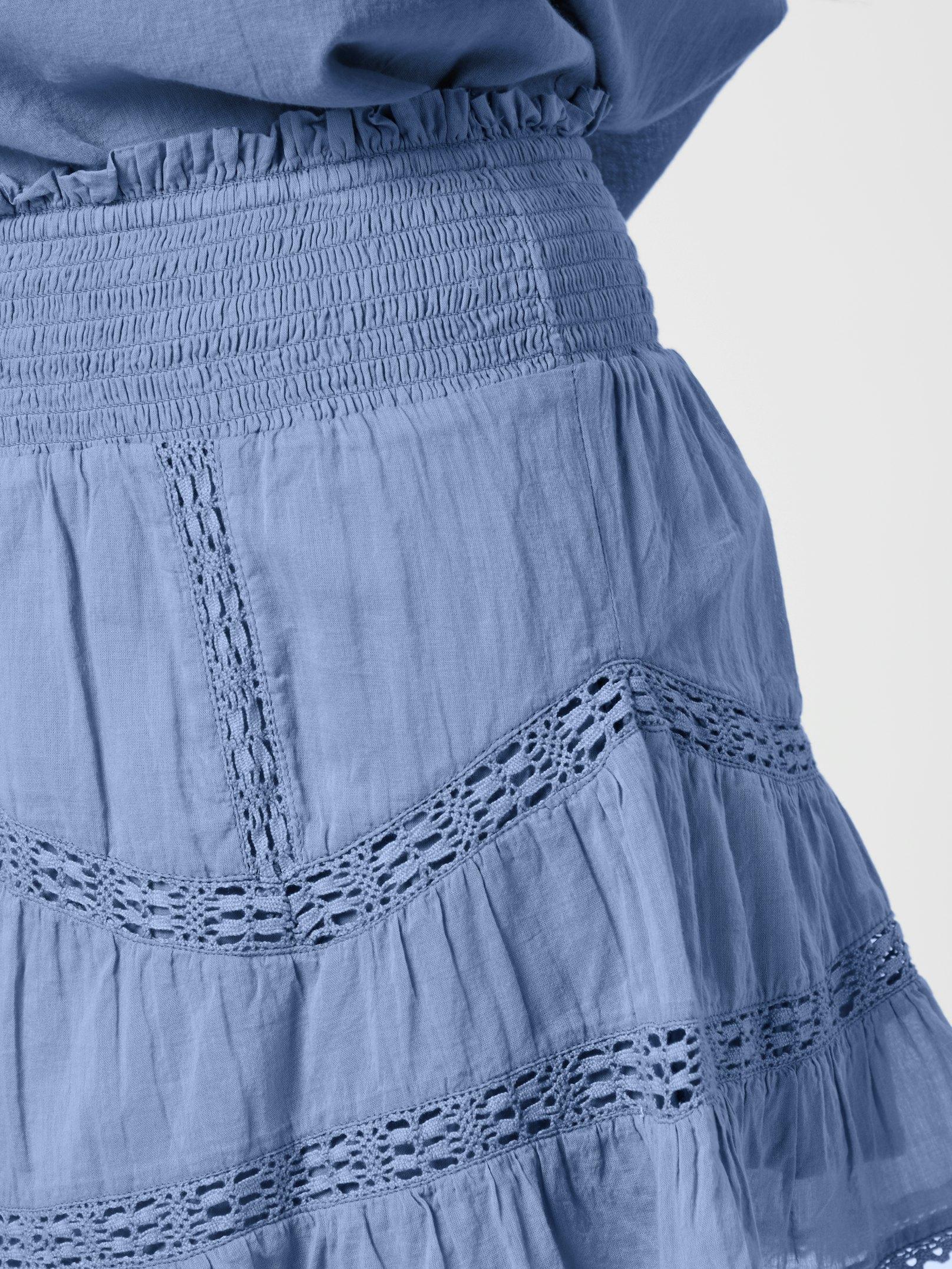 Robby S Voile Skirt Smoke Blue - 6