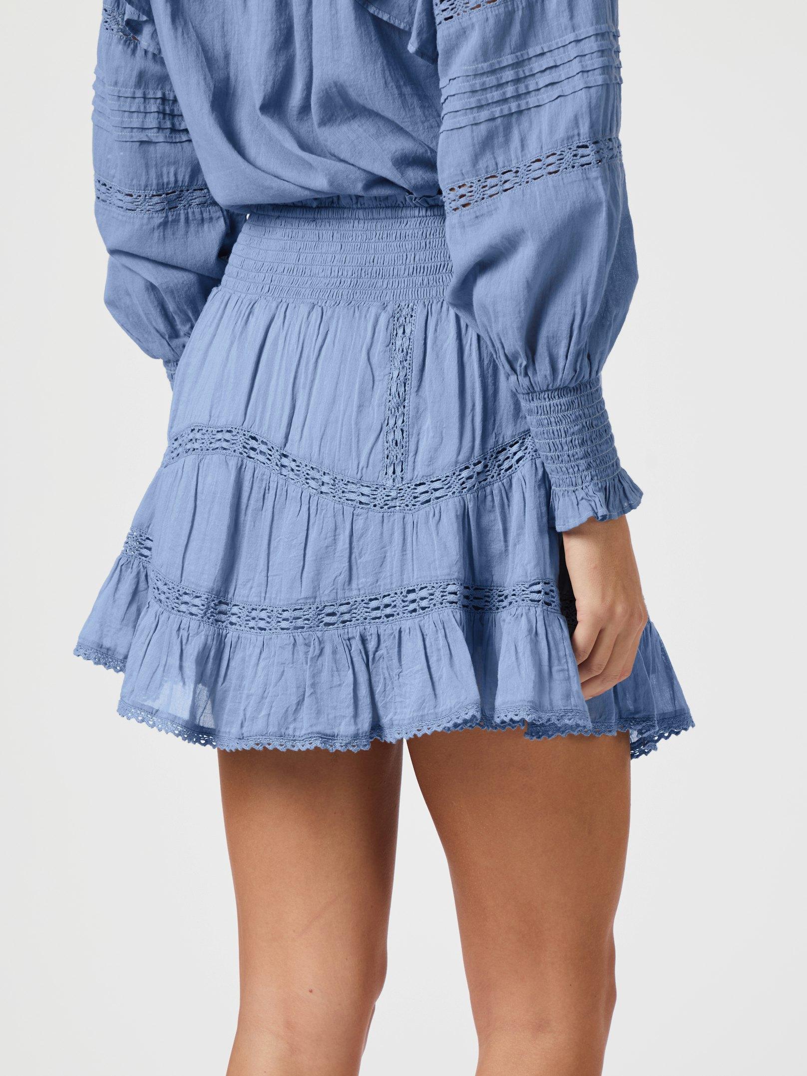 Robby S Voile Skirt Smoke Blue - 4