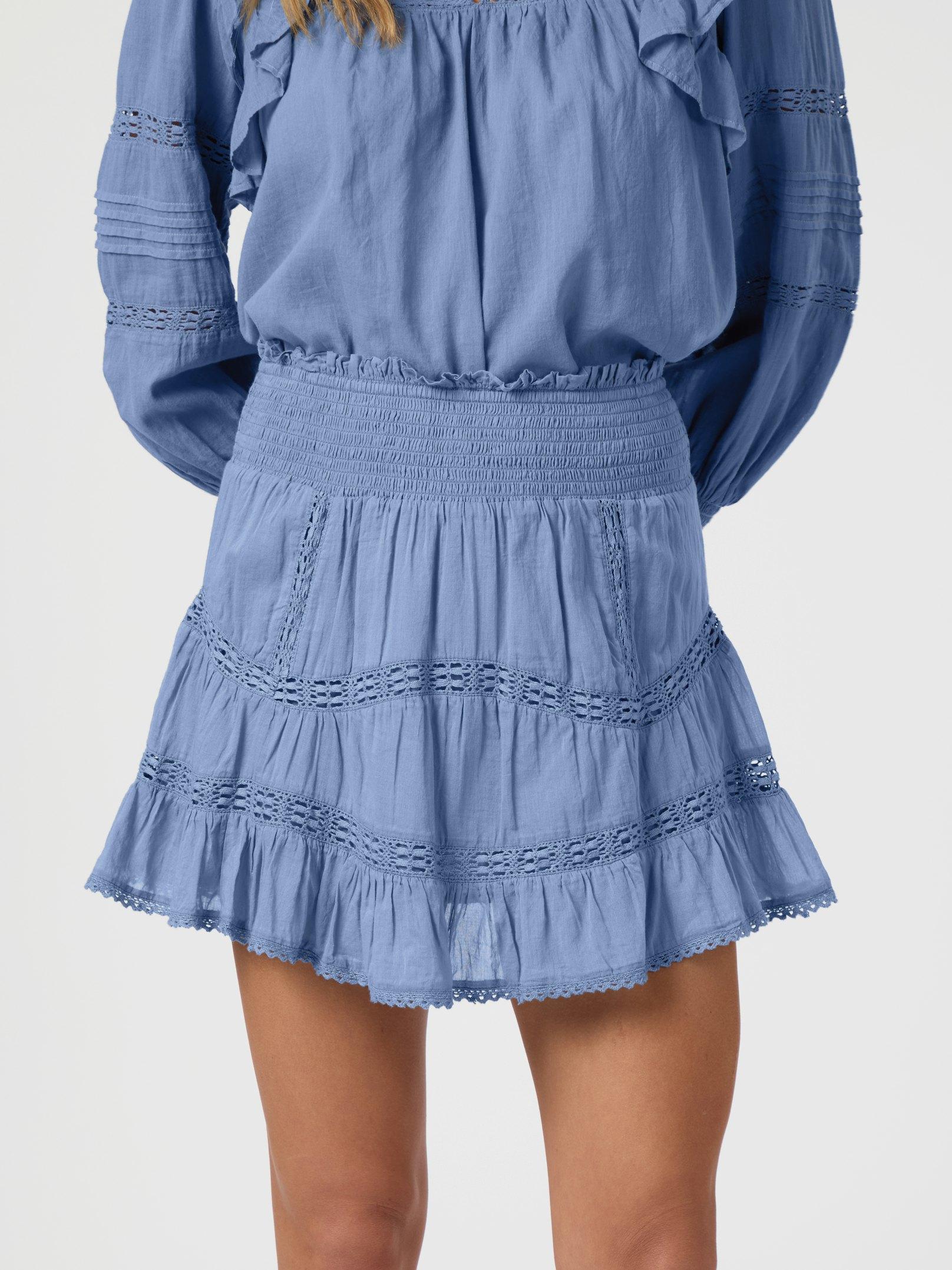 Robby S Voile Skirt Smoke Blue - 3