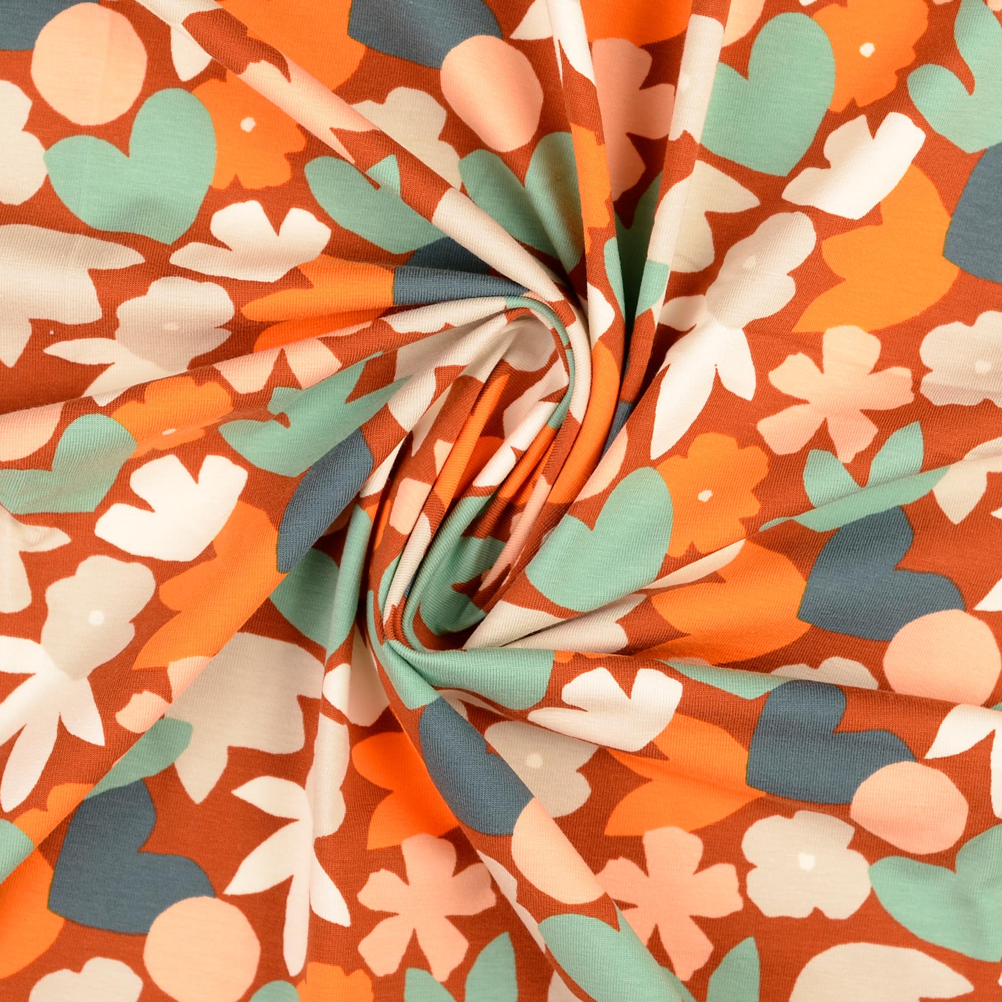 RETRO FLORALS - RUST - 3