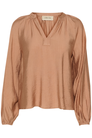 MILA BLOUSE - CREAM - CINNAMONN SWIRL