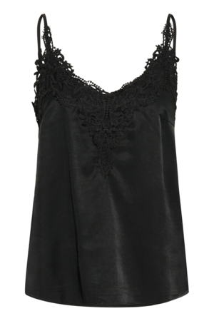 ANNA TOP - PITCH BLACK - CREAM