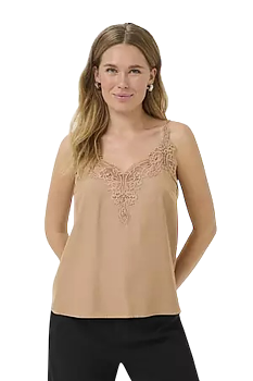 ANNA TOP - CREAM - CINNAMON  SWIRL