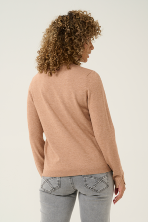 DELA KNIT CARDIGAN - CREAM - CINNAMON SWIRL MELANGE - 4