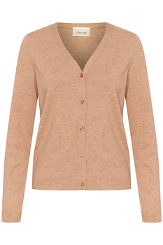 DELA KNIT CARDIGAN - CREAM - CINNAMON SWIRL MELANGE