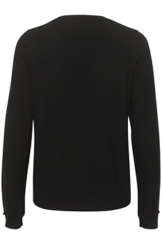 DELA KNIT CARDIGAN - CREAM - PITCH BLACK