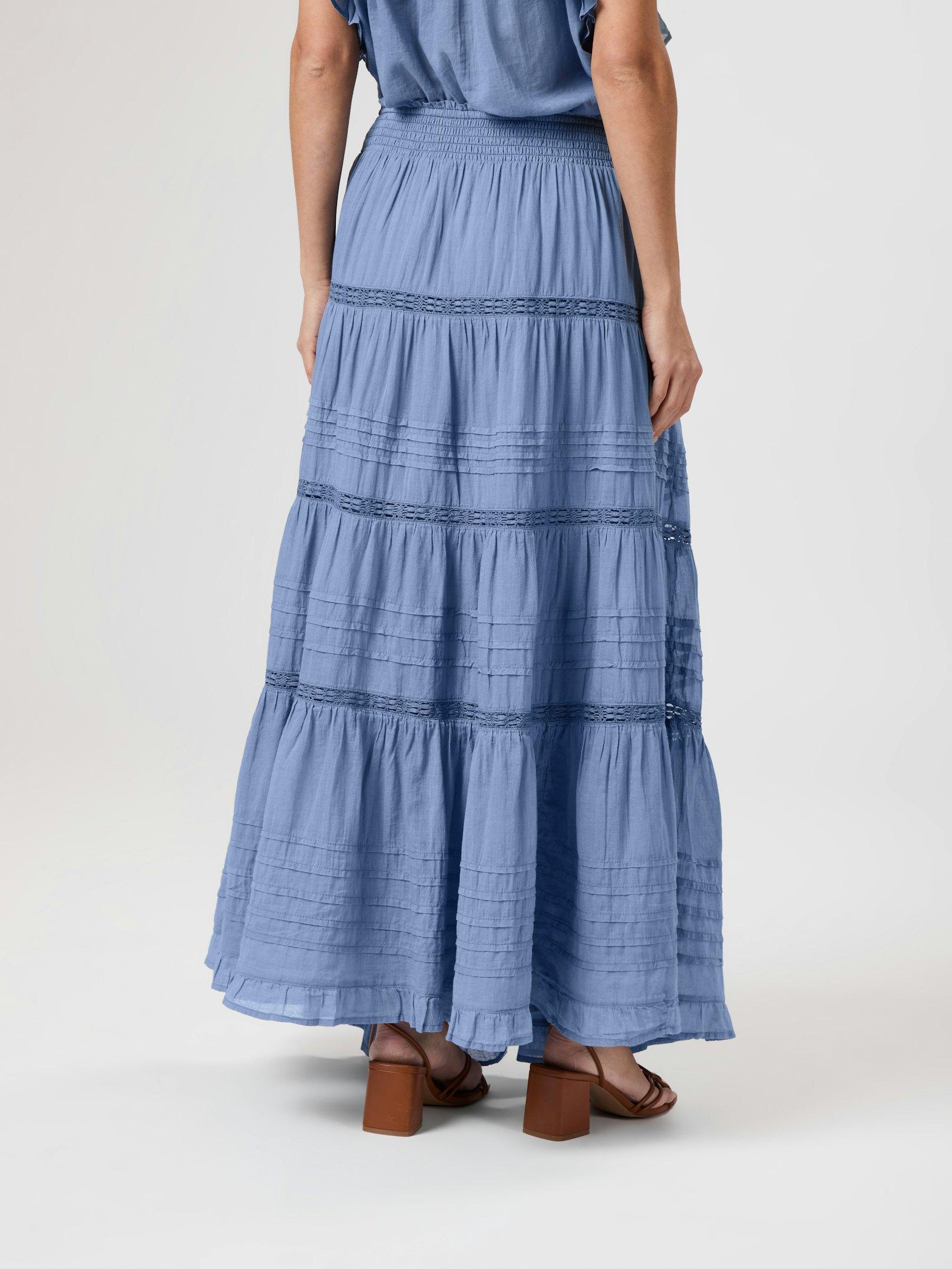 Felicia S Voile Skirt Smoke Blue - 4