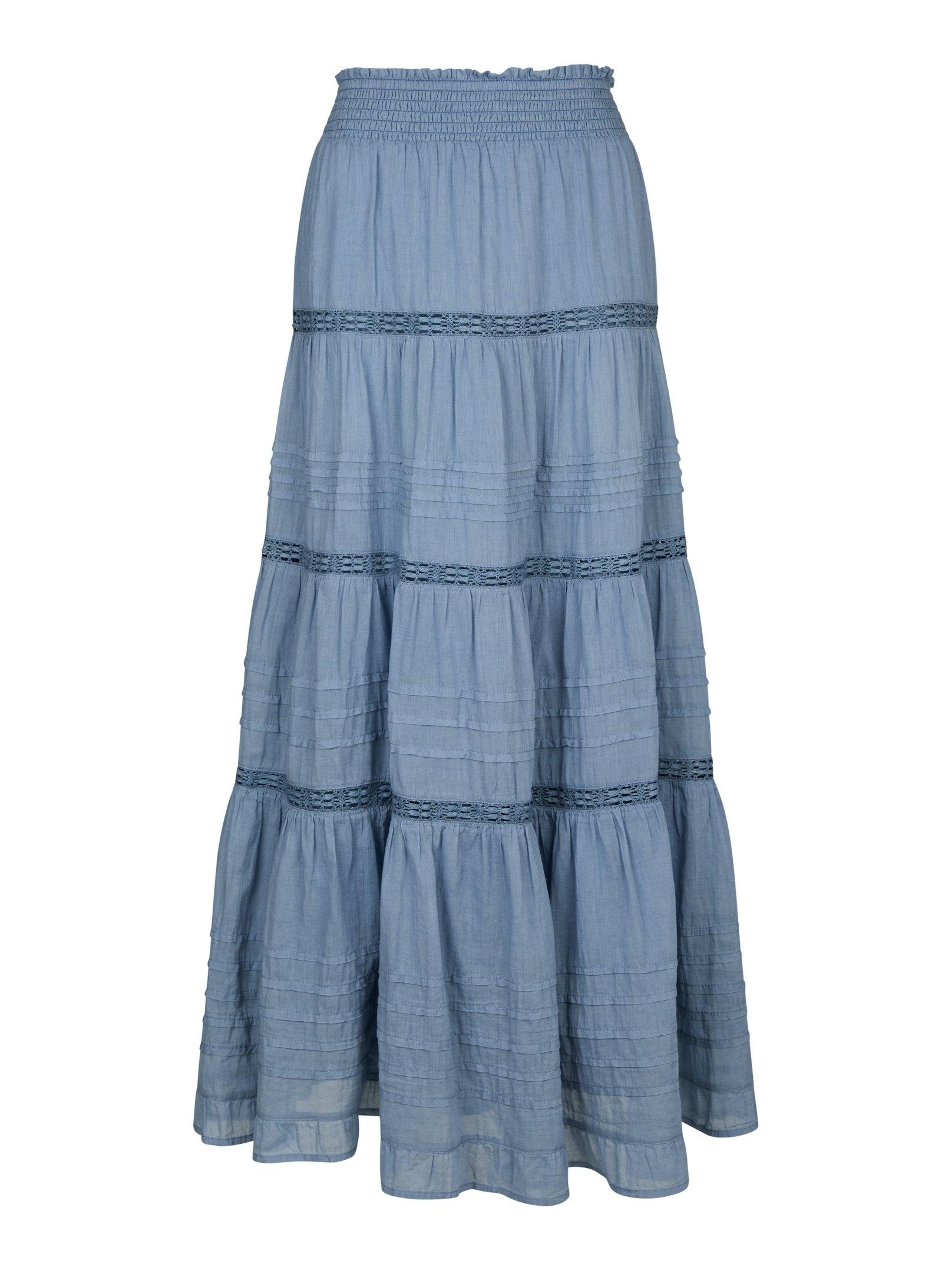 Felicia S Voile Skirt Smoke Blue