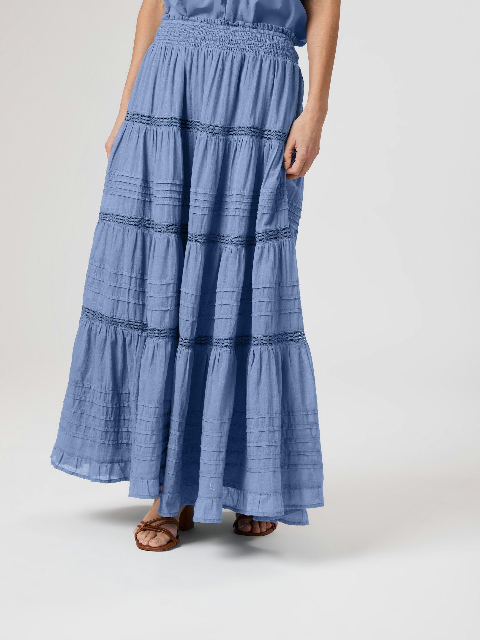 Felicia S Voile Skirt Smoke Blue - 3