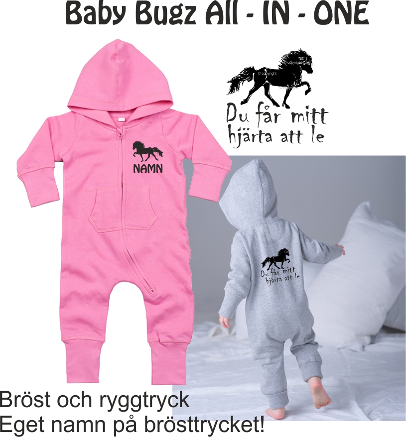 BABY BUGZ- all-in-one. 6-12 months Icelandic horse