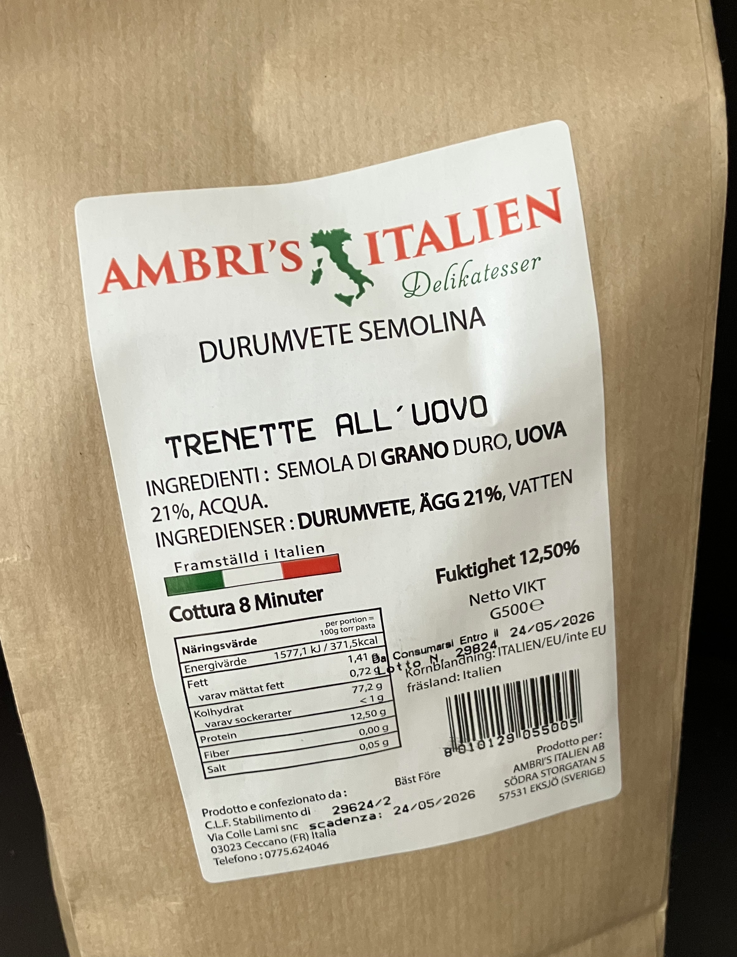 Ambris Äggpasta Trenette All´Ouvo 500g - 4