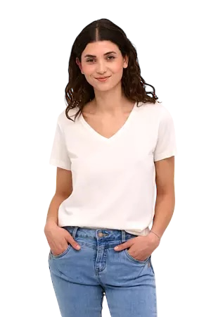 NAIA T-SHIRT - CREAM - VIT - 2