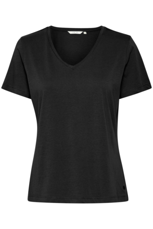 NAIA T-SHIRT - CREAM - PITCH BLACK