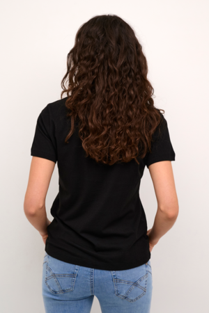 NAIA T-SHIRT - CREAM - PITCH BLACK - 4