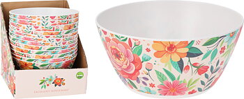 Serveringsskål melamin - blommor