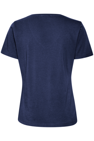 NAIA T-SHIRT - CREAM - NAVY BLAZER - 2