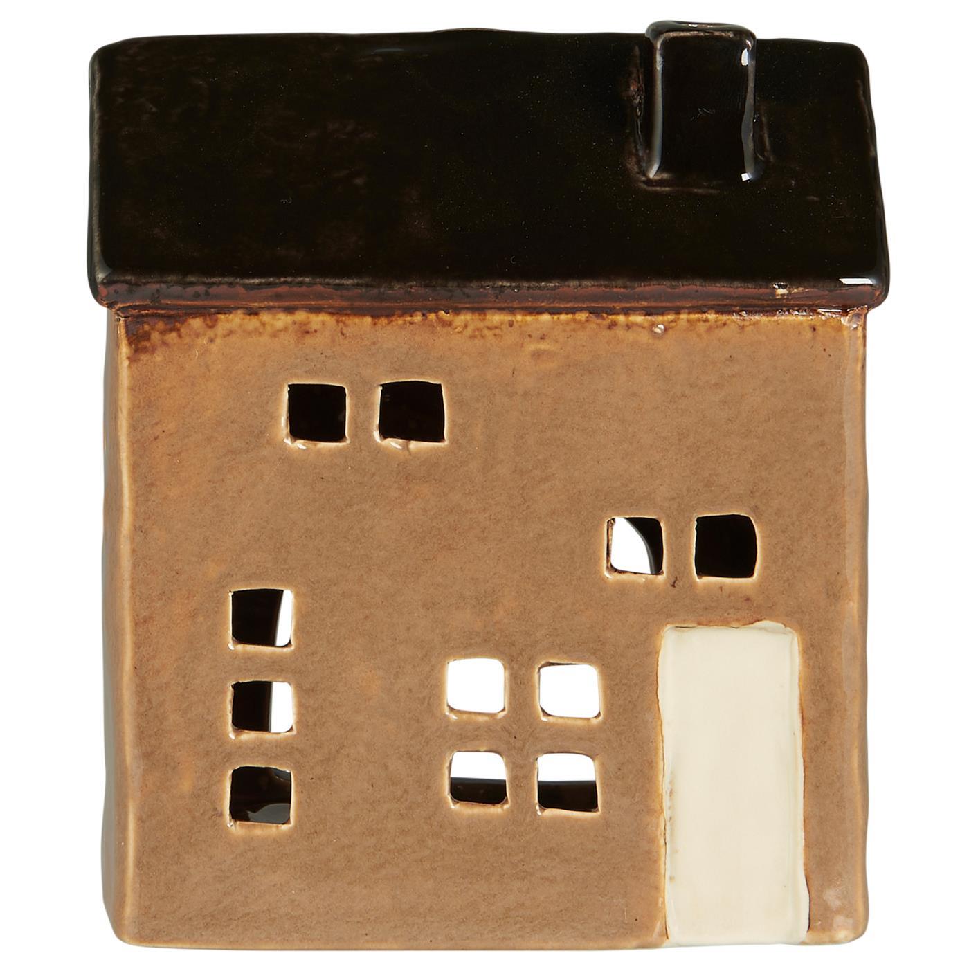 Ceramic house Brown with black roof Brighton - Ib Laursen - 3