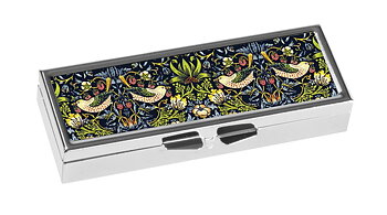 7-dages pilleæske med spejl, William Morris, Strawberry Thief