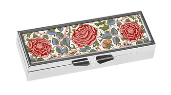 7-dages pilleæske med spejl, William Morris, Roser
