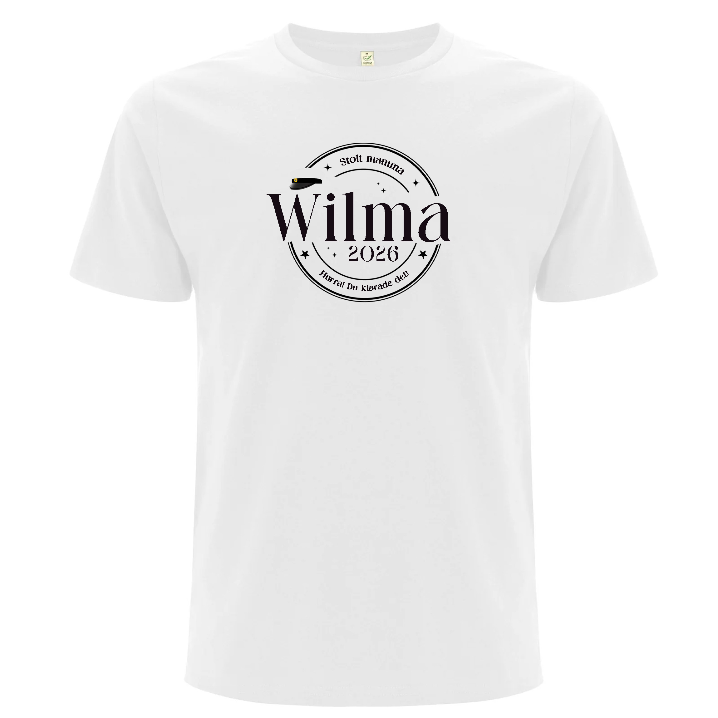 T-shirt med valfritt namn - Stolt mamma/pappa - Student - 5