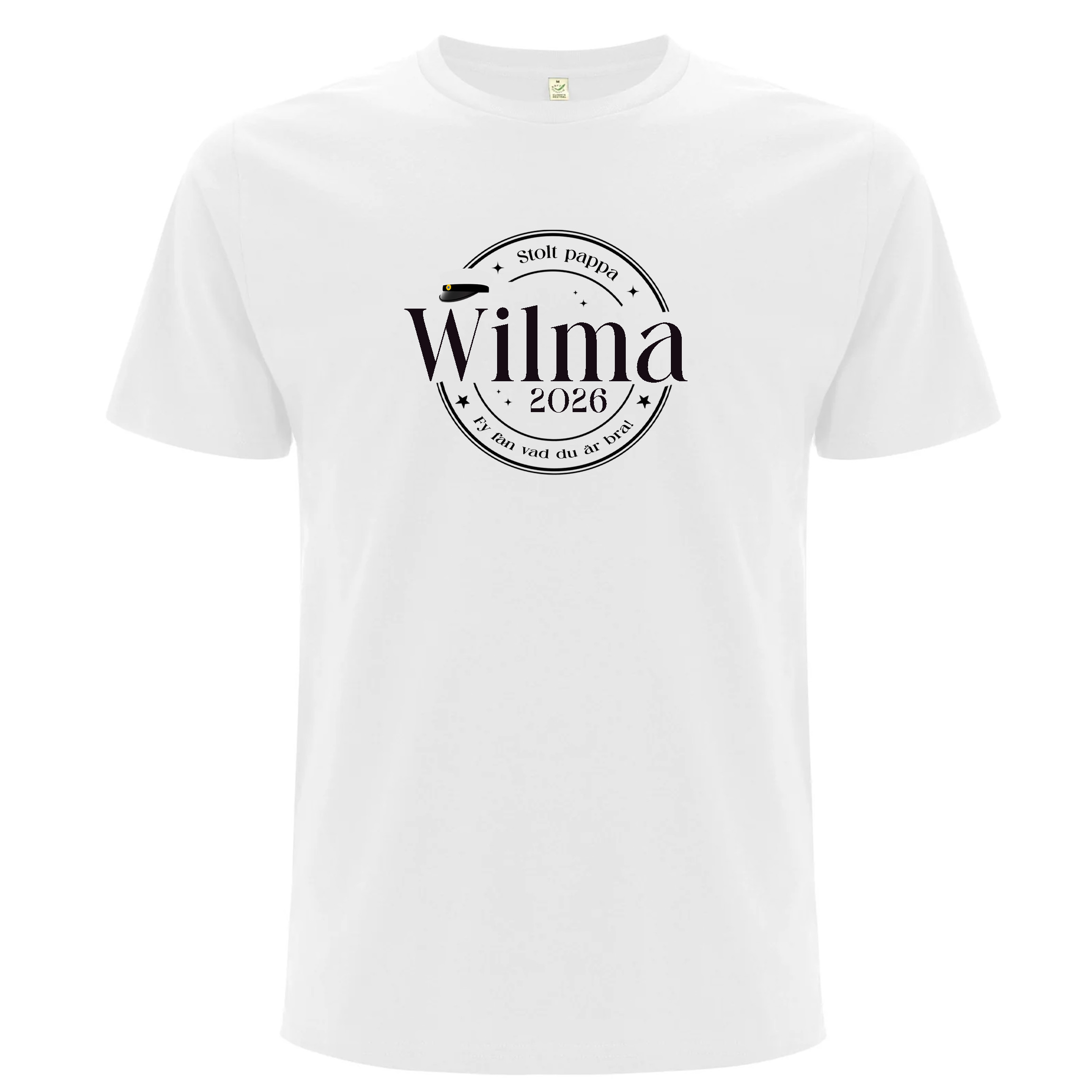 T-shirt med valfritt namn - Stolt mamma/pappa - Student - 3