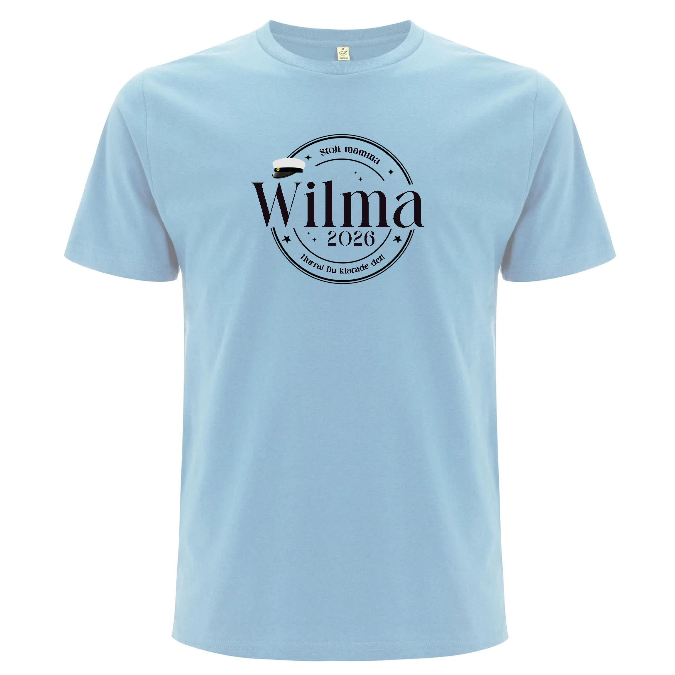 T-shirt med valfritt namn - Stolt mamma/pappa - Student
