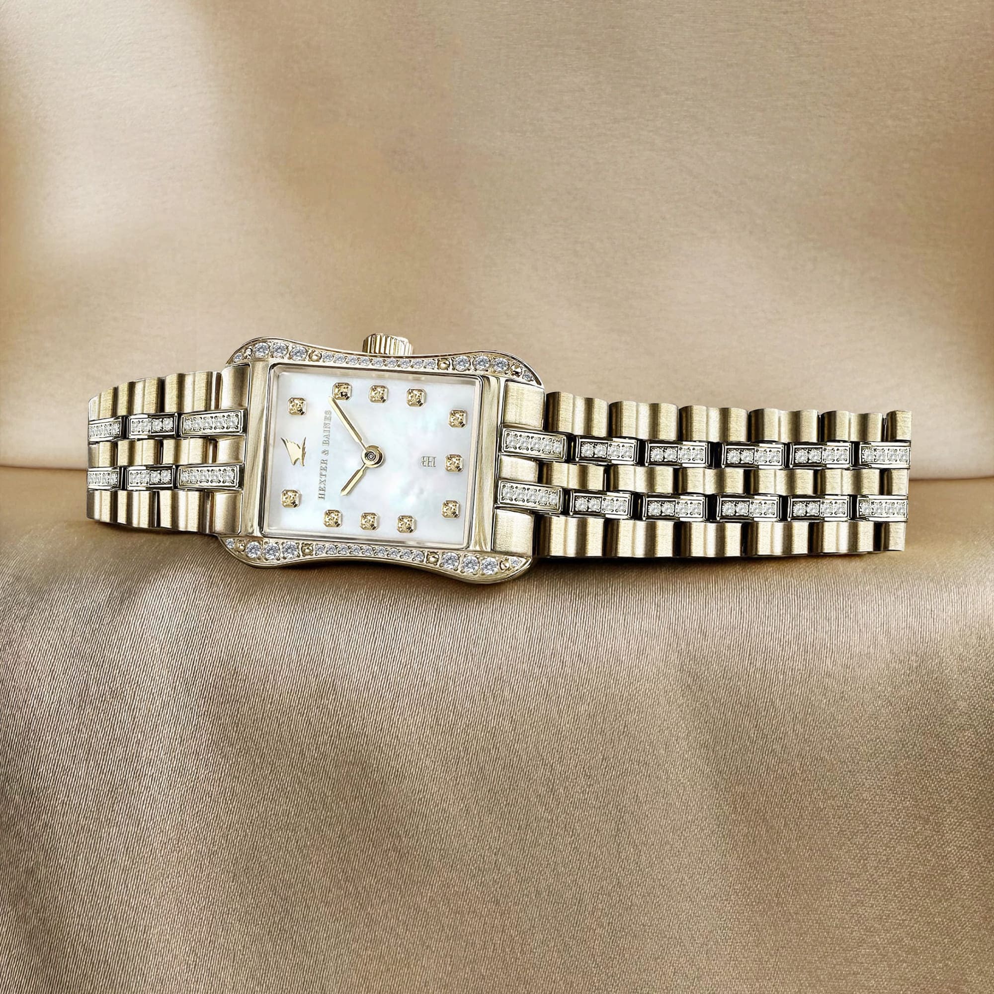 H&B Cronvas Duo Pavé, Gold & Pearl - 4