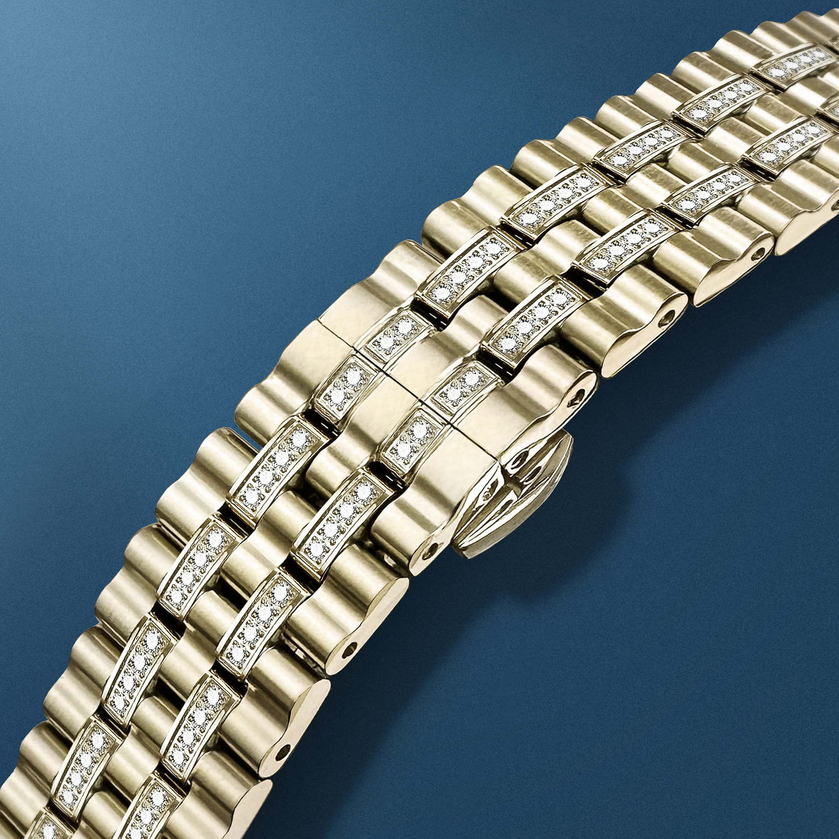 H&B Cronvas Duo Pavé, Gold & Pearl - 8