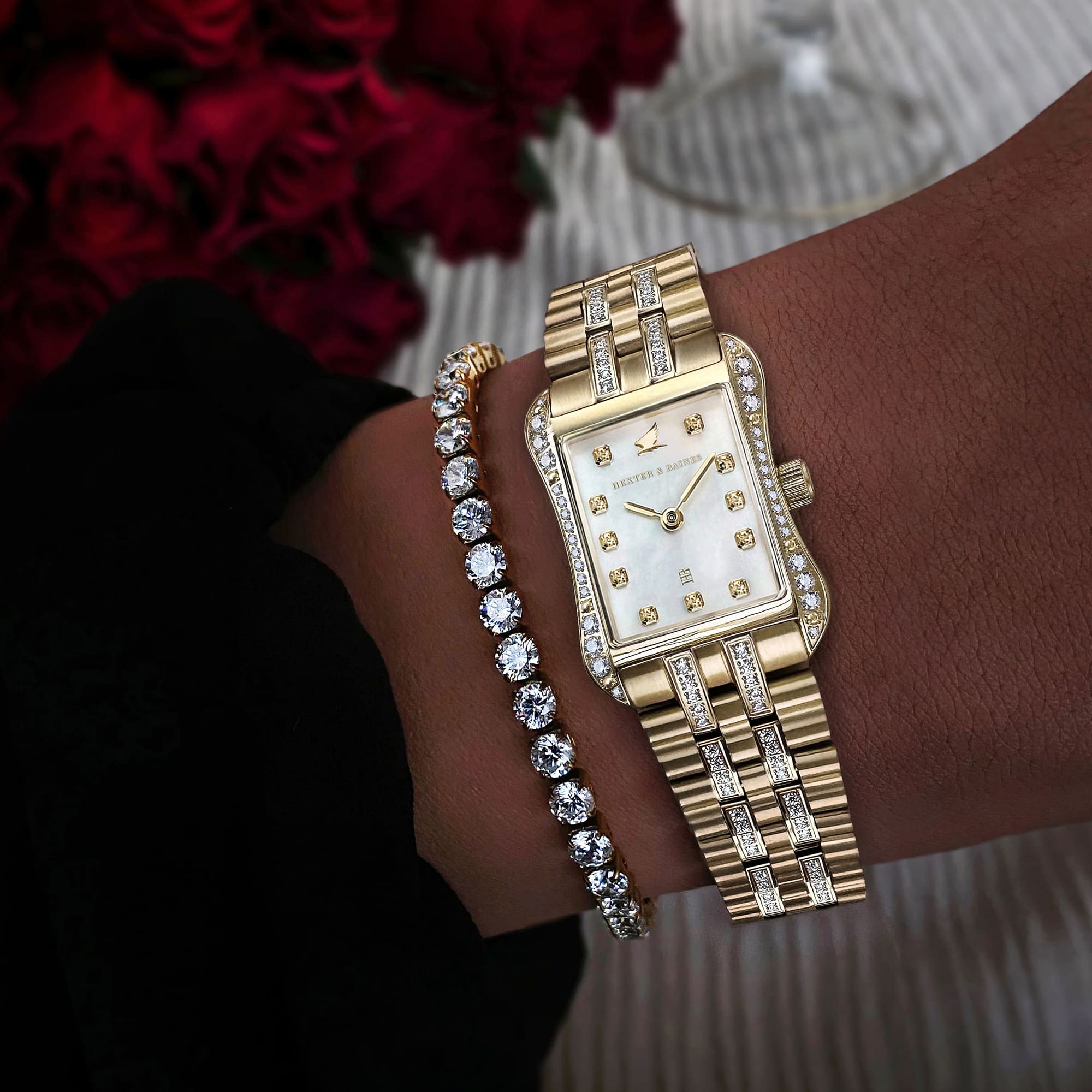 H&B Cronvas Duo Pavé, Gold & Pearl - 3