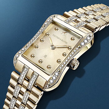 H&B Cronvas Duo Pavé, Gold Sunray