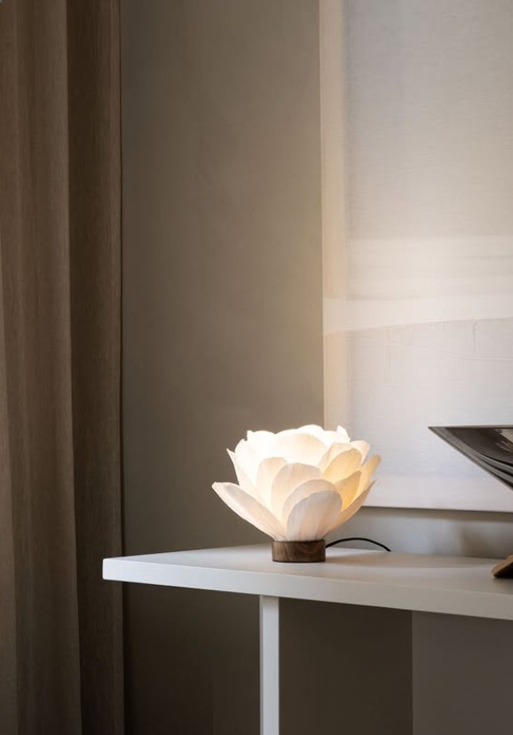 Lisa bordslampa - Papper/Trä - Lampa - Lotus - Vit - 10