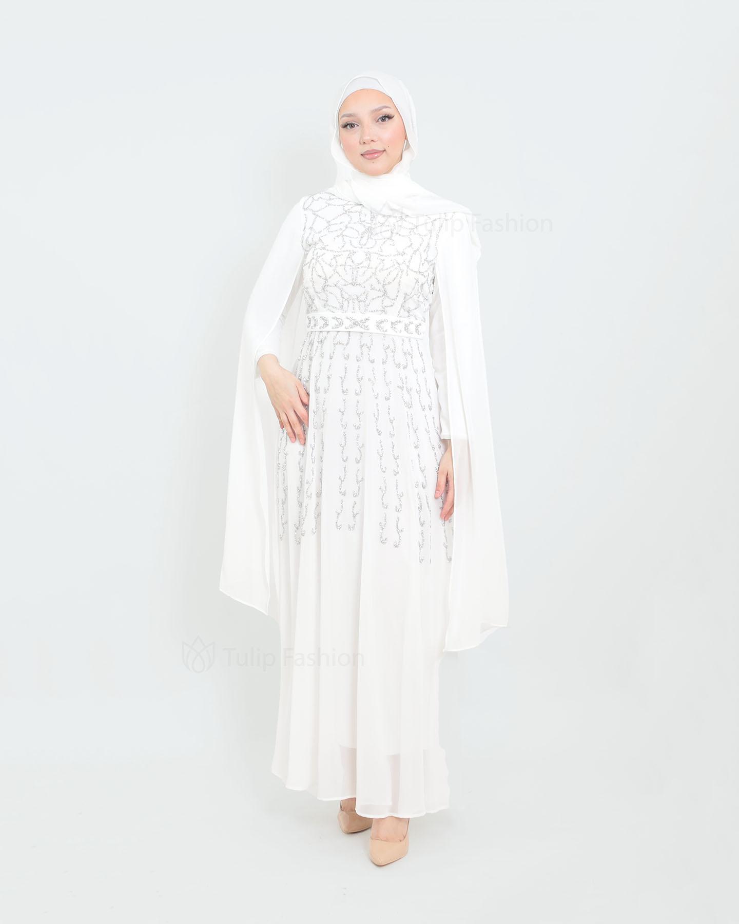 Maxi Dress - Chiffon - White