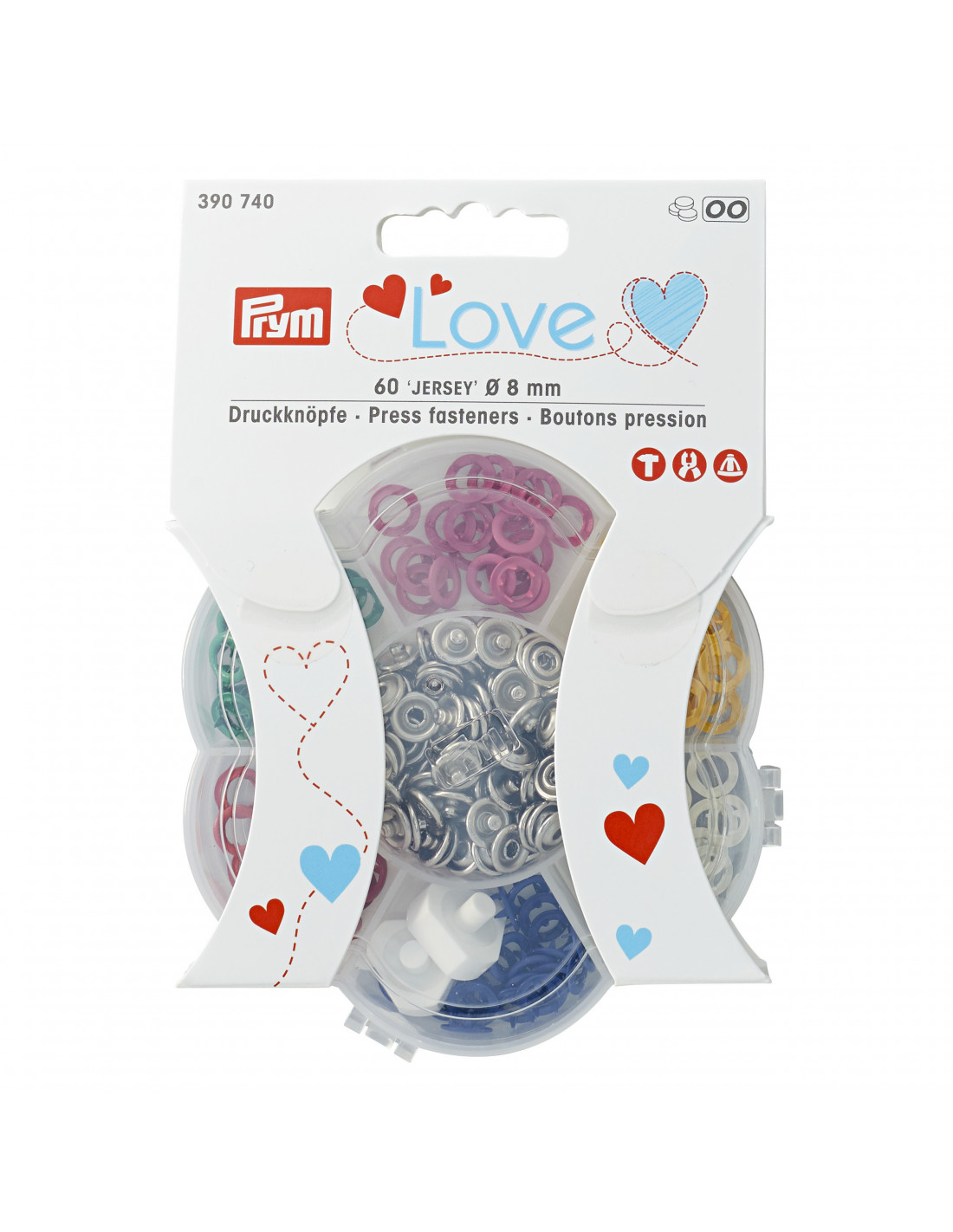 Prym tryckknappar 8mm 60-pack