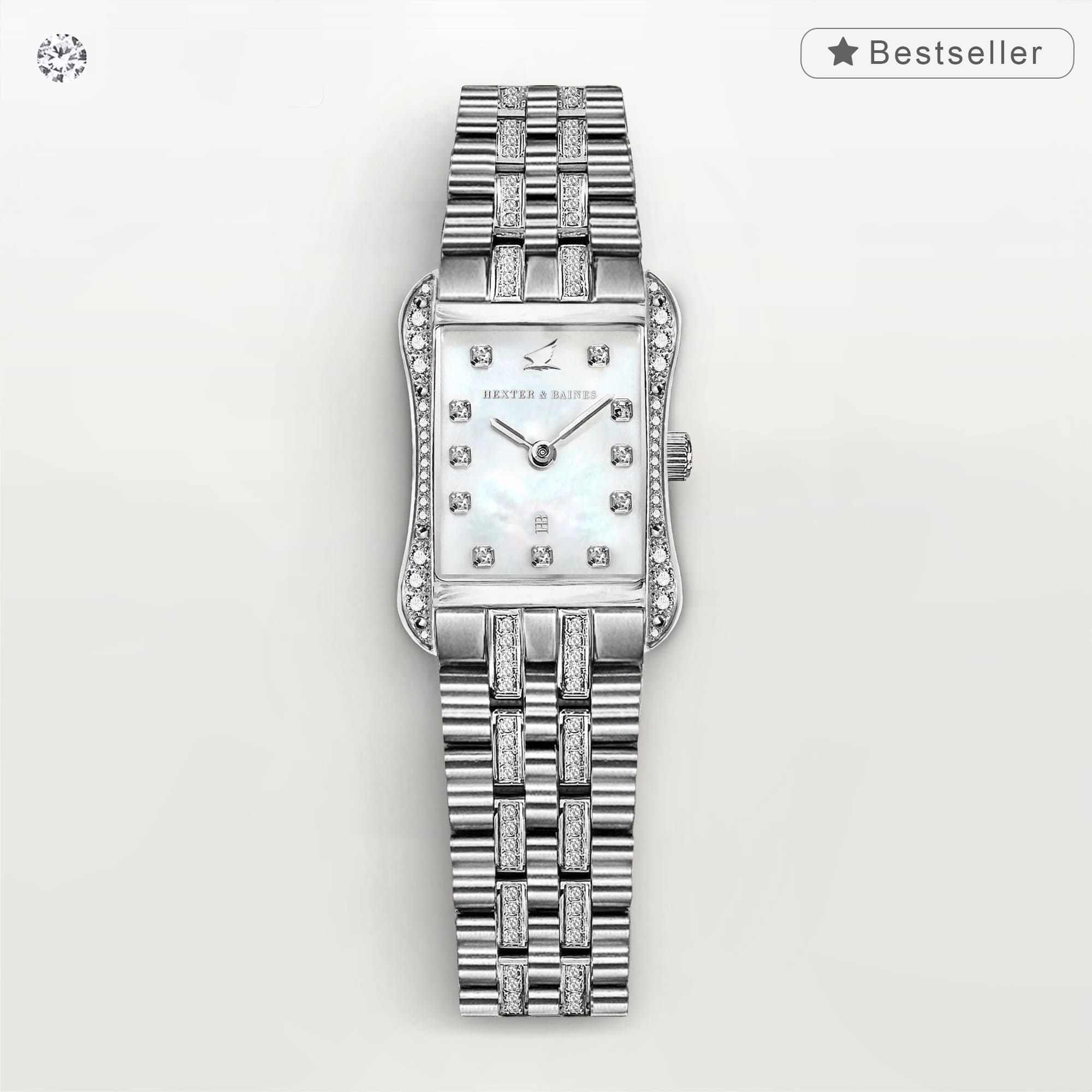H&B Cronvas Duo Pavé, Silver & Pearl