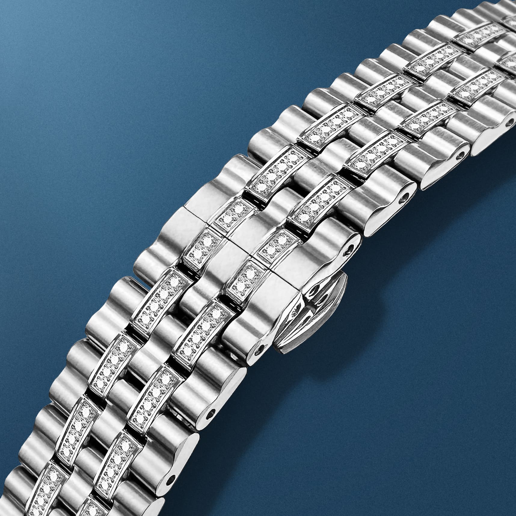 H&B Cronvas Duo Pavé, Silver & Pearl - 8