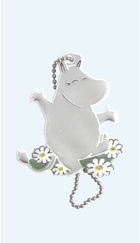 Moomin reflector tag - Moomin with flowers