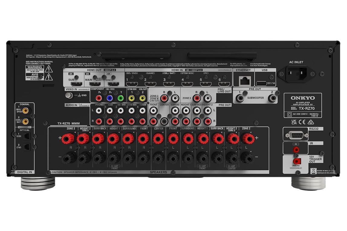 Onkyo TX-RZ70 11.2-Channel THX Certified AV Receiver - 4