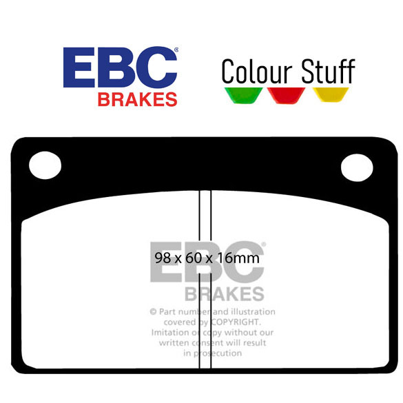 Bromsbelägg Fram Volvo Amazon, P1800, 140, 240 Girling - RACING EBC Green/Yellow/Blue STUFF