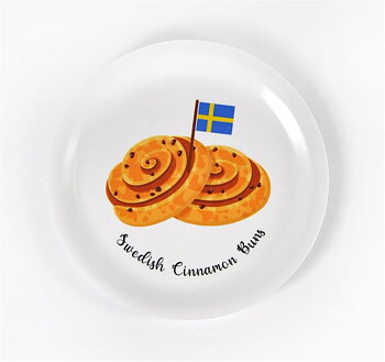 Glasunderlägg med kant - Swedish Cinnamon Buns
