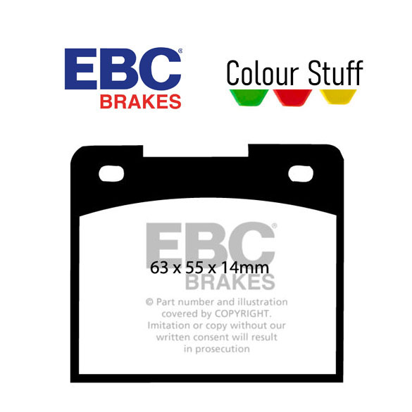 Bromsbelägg Fram Volvo Amazon, P1800, 140, 240 - RACING EBC Green/Yellow/Blue STUFF