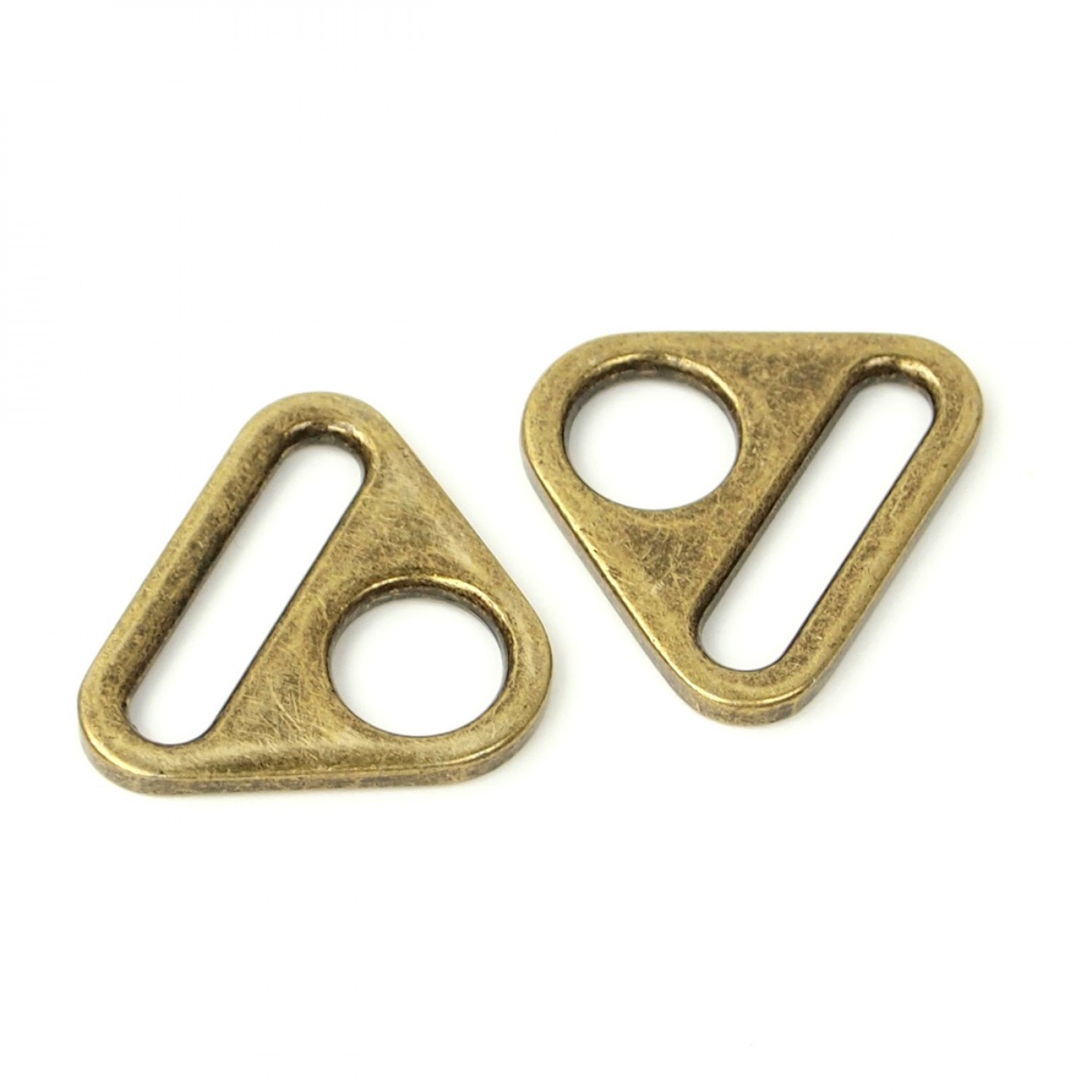 Väsktillbehör - 2st Triangle Rings 1" Antique - Triangel ringar