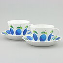 スティグ・リンドベリ Prunusシリーズ  コーヒーカップ＆ソーサー  1962年  9cm  2セット (4)