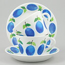 Stig Lindberg (Prunus 1962) Two Coffee Cups with Plum Decor 9 cm (4)