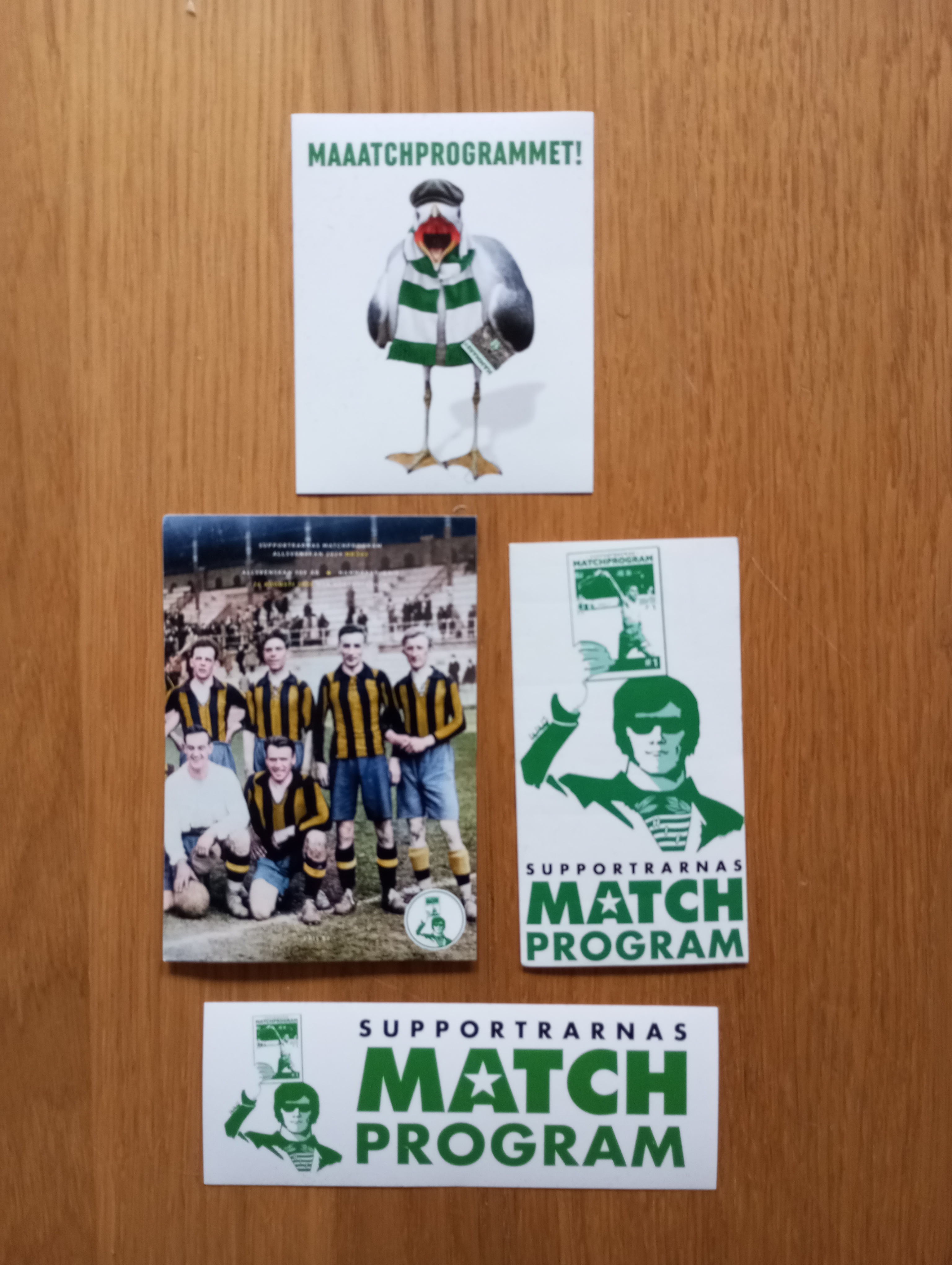 Matchprogrammets klisterdekaler!