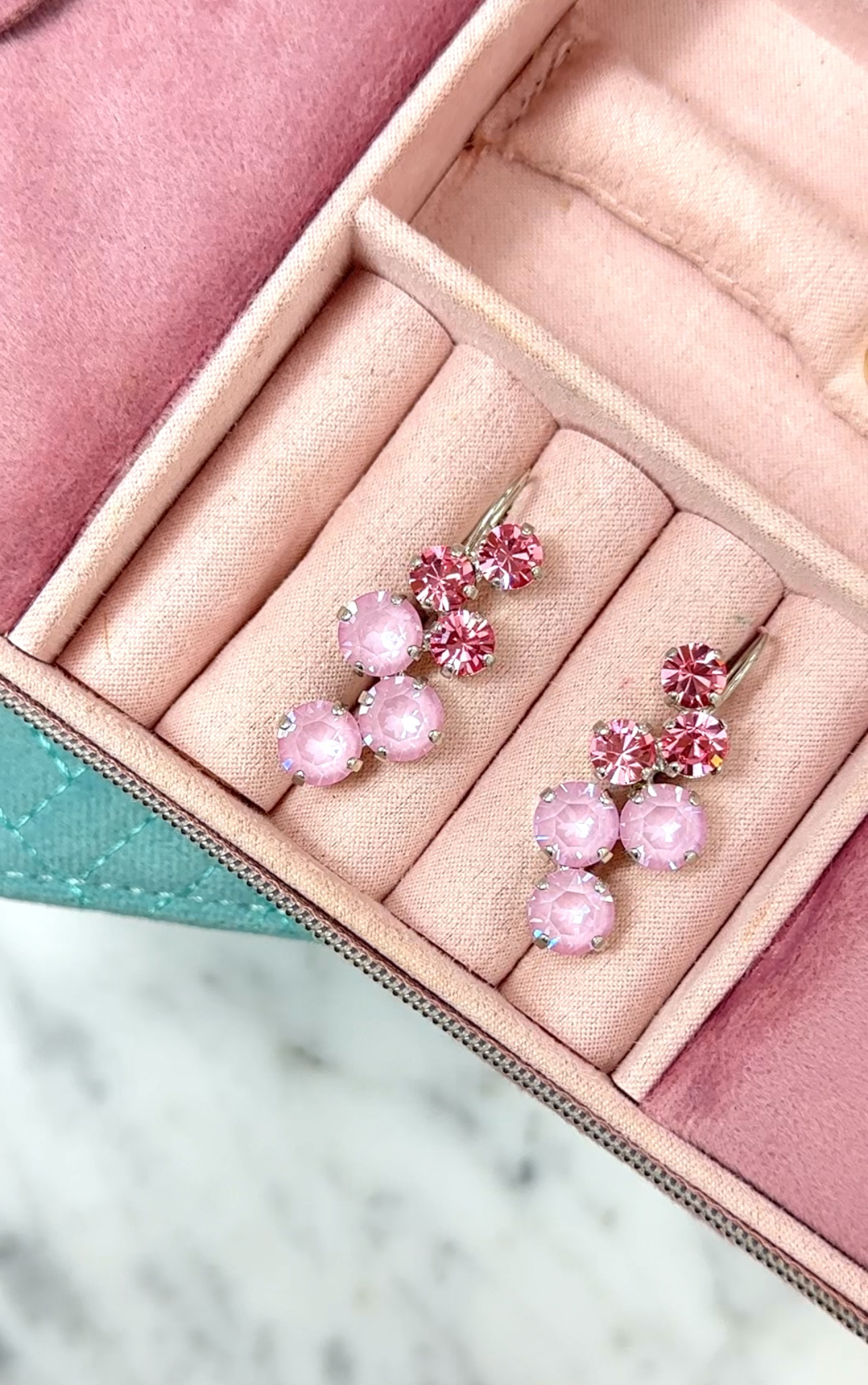 Earrings Vera Soft Rose/Rose Silver