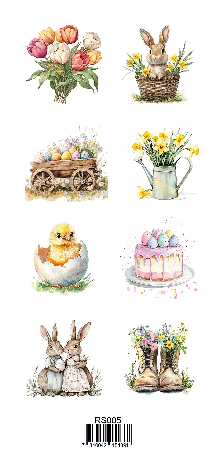 Reprint Stickers - Hello Easter Collection - 11x21 cm