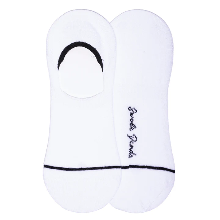 White "no-show" bamboo socks