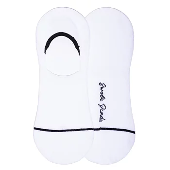 White "no-show" bamboo socks