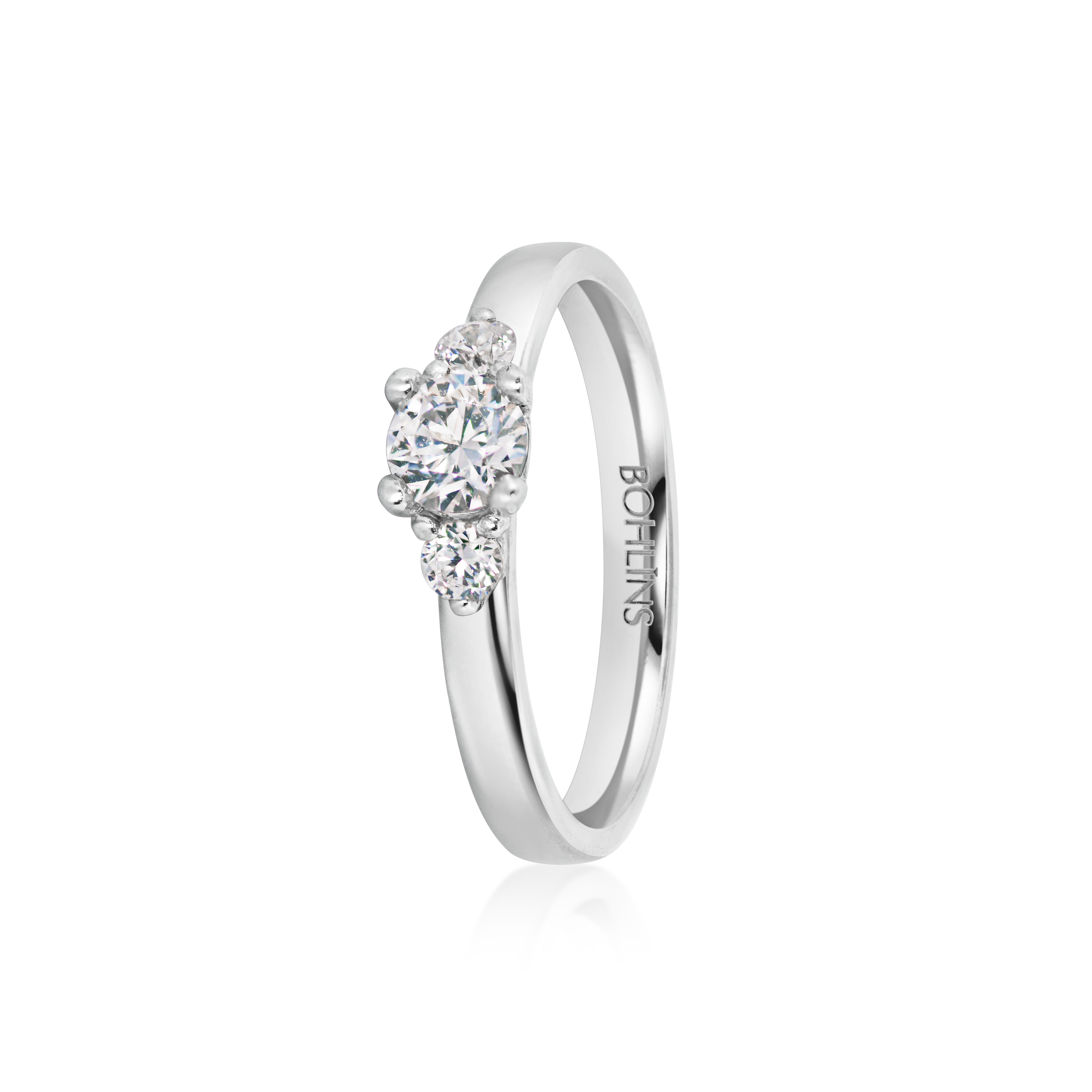 Maria 3-stensfattning 0,35ct+2x0,07ct